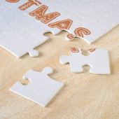 HO HO HO|メリークリスマス|キッドの名前 ジグソーパズル (側面)