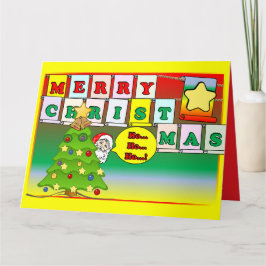 HO HO HO メリークリスマス&サンタカード カード