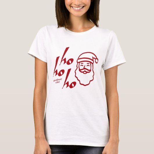 Ho Ho Ho モダン ミニマリスト Tシャツ (正面)