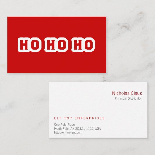 HO HO HO 名刺 (正面/裏面)