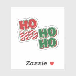 HO HO HO 太字のクラシッククリスマスタイポグラフィ シール