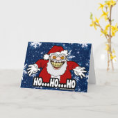 HO HO HO! 怖いクリスマスをお過ごしください カード (黄色い花)