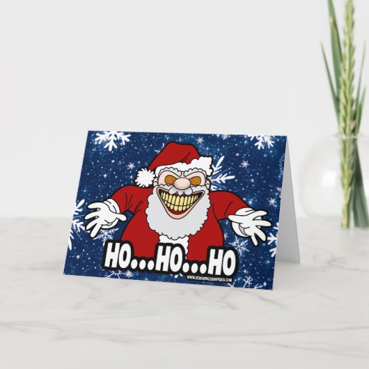 HO HO HO! 怖いクリスマスをお過ごしください カード (正面)