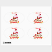 Ho Ho Ho 楕円形シール (シート)