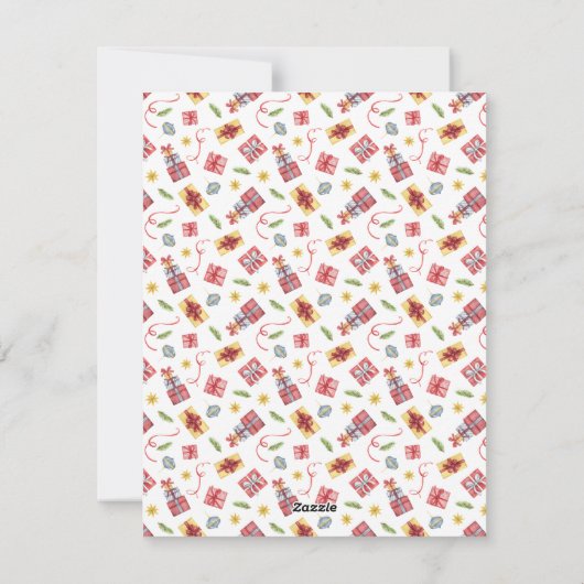 HO HO HO 3枚の写真パーソナライズされた シーズンカード (裏面)