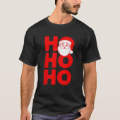 HO HO HO 3 Santa Claus Xmas  Tシャツ (正面)