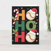 Ho Ho Ho Baseball Christmas Card カード (正面)