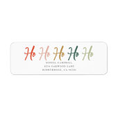 Ho Ho Ho Brush Calligraphy Christmas Label ラベル (正面)