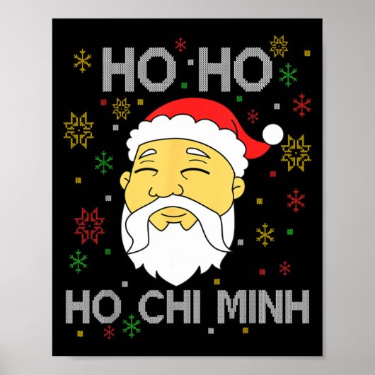 Ho Ho Ho Chi Minh Asian Vietnamese Santa Claus Chr ポスター (正面)