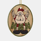 Ho Ho Ho Chirstmasサンタ セラミックオーナメント (右)