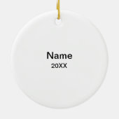 Ho Ho Ho Chirstmasサンタ セラミックオーナメント (裏面)