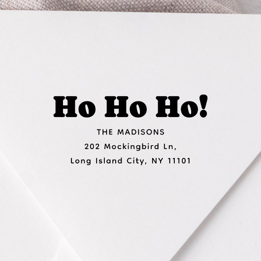 Ho Ho Ho Christmas Address ラバースタンプ