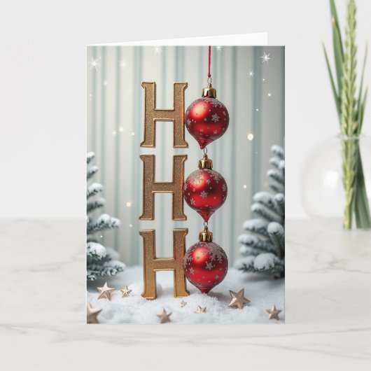Ho Ho Ho Christmas Cheer Card カード (正面)