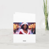 HO HO HO - Christmas Folded Greeting Card カード (裏面)