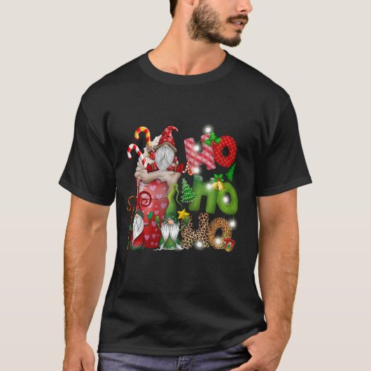 Ho Ho Ho Christmas Gnome Ice Cream Lover Tシャツ (正面)