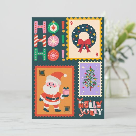Ho Ho Ho Christmas Holiday Card シーズンカード (スタンド正面)