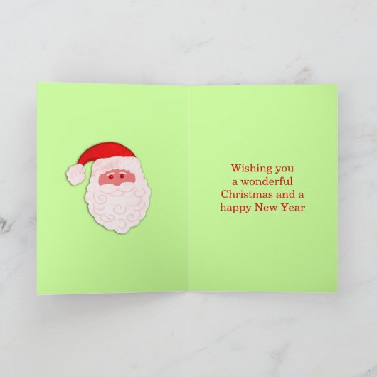 Ho Ho Ho Christmas redあなたの写真カードを追加 シーズンカード (内部)