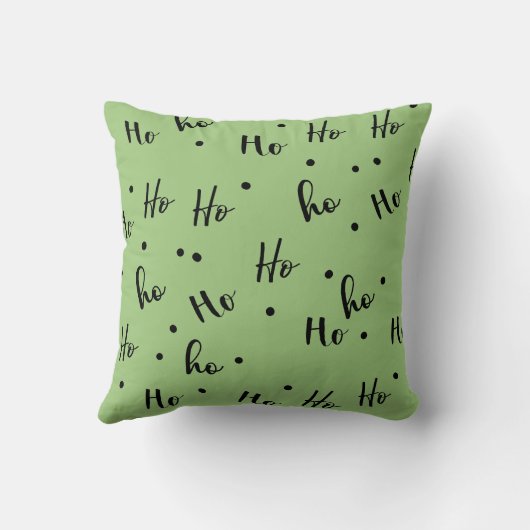 Ho Ho Ho Christmas Red Background クッション (裏面)