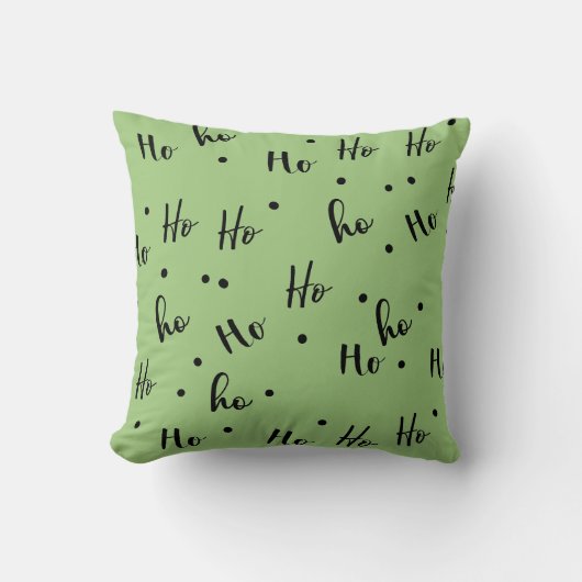 Ho Ho Ho Christmas Red Background クッション (正面)