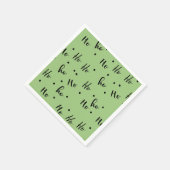 Ho Ho Ho Christmas Red Background スタンダードカクテルナプキン (角)