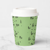 Ho Ho Ho Christmas Red Background 紙コップ (左)