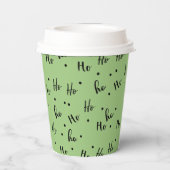 Ho Ho Ho Christmas Red Background 紙コップ (裏面)