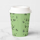 Ho Ho Ho Christmas Red Background 紙コップ (右)