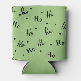 Ho Ho Ho Christmas Red Background 缶クーラー