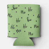 Ho Ho Ho Christmas Red Background 缶クーラー (裏面)