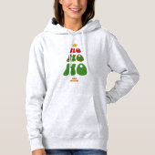 Ho Ho Ho Christmas Tree – Retro Xmas Hoodie パーカ (正面)