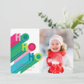 Ho Ho Ho Colorful Christmas Photo Cards 招待状 (スタンド正面)