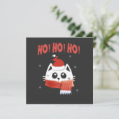 Ho Ho Ho Cute Cat Santa Hat Ho Cubed Matching Fami 招待状 (スタンド正面)