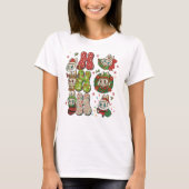 Ho Ho Ho Cute Christmas Monster Characters Tee Tシャツ (正面)