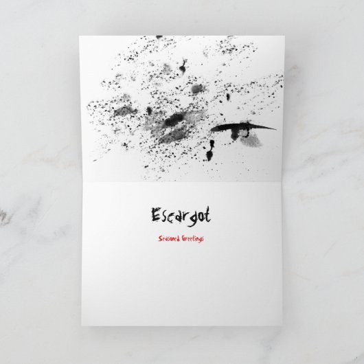 Ho Ho Ho Escargotのクリスマスの挨拶状 シーズンカード (内部)