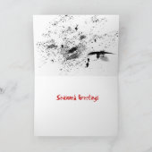 Ho Ho Ho Escargotの乾燥した挨拶の休日カード シーズンカード (内部)