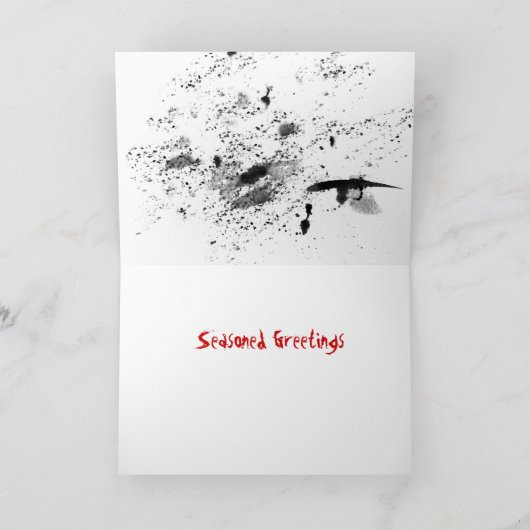 Ho Ho Ho Escargotの乾燥した挨拶の休日カード シーズンカード (内部)