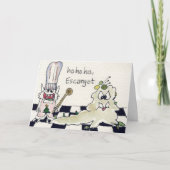 Ho Ho Ho Escargotの乾燥した挨拶の休日カード シーズンカード (正面)