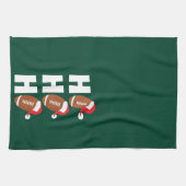 Ho Ho Ho Football | Funny Christmas Season Humor キッチンタオル (横)