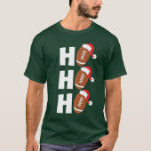 Ho Ho Ho Football | Funny Christmas Season Humor Tシャツ (正面)