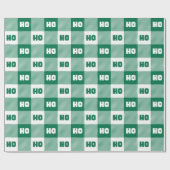 Ho Ho Ho Green White Chic Christmas Buffalo Plaid ラッピングペーパー (フラット)