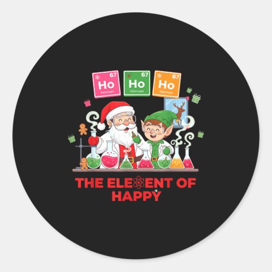 Ho Ho Ho Holmium Chemistry Element 67 Meme Of Peri ラウンドシール (正面)