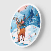 Ho-Ho-Ho! It's a Reindeer Kids  Watch ラージ壁時計 (傾斜)