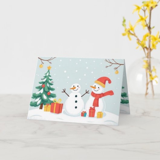 Ho Ho Ho! Merry Christmas カード (黄色い花)