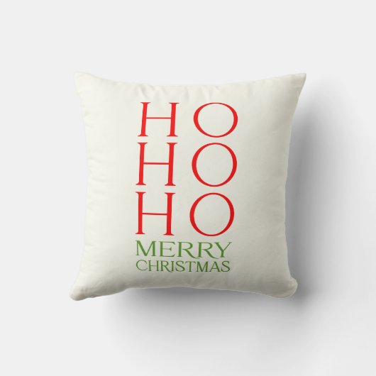Ho Ho Ho Merry Christmas クッション (裏面)