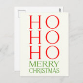 Ho Ho Ho Merry Christmas ポストカード (正面/裏面)
