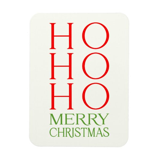 Ho Ho Ho Merry Christmas マグネット (縦)