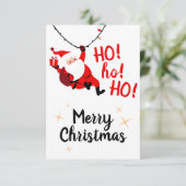 HO ho Ho! Merry Christmas Flat Card サンキューカード (スタンド正面)