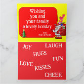 HO HO HO Merry Christmas &  Santa Card カード (内部)