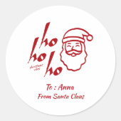 Ho Ho Ho Modern Minimalist ラウンドシール (正面)