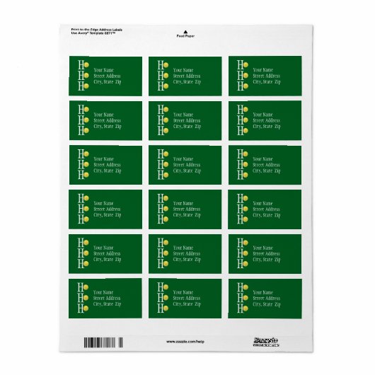 HO-HO-HO - personalized address label ラベル (フルシート)